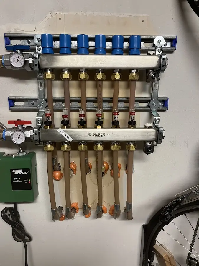 Plumber performing Gas Leak Detection at a residential property in Hugoton